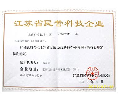 Private technology enterprises in Jiangsu Province