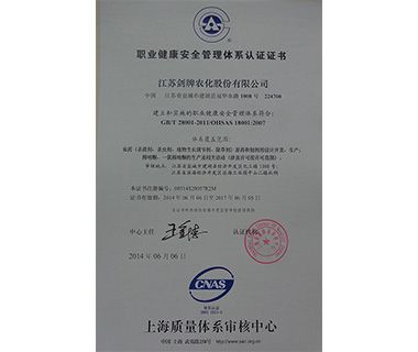 Occupational Health and Safety Management System Certification